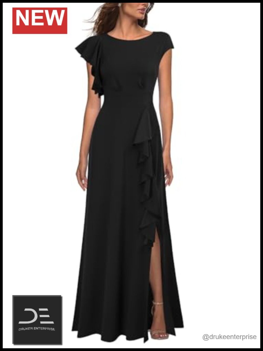 Women's Sexy Split Evening Cocktail Party Maxi A-Line Long Formal Dress